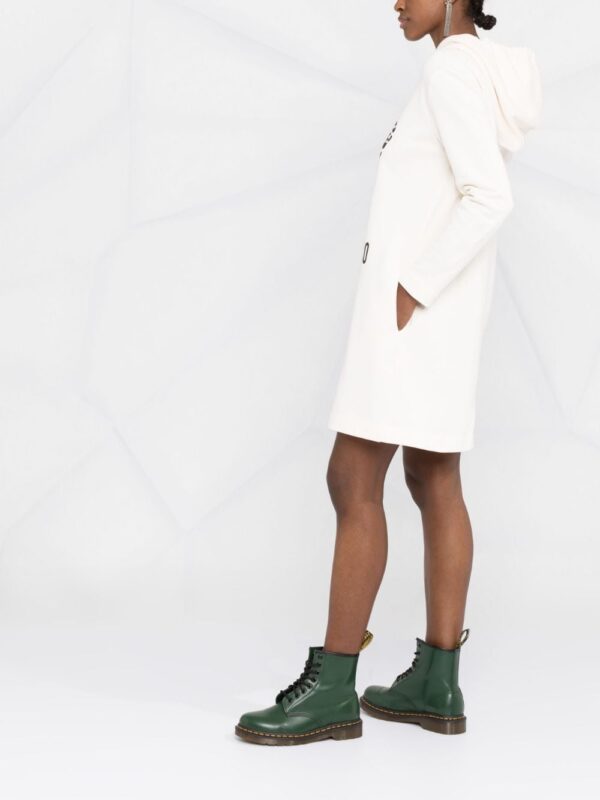 Love Moschino logo-print hooded dress - Image 6