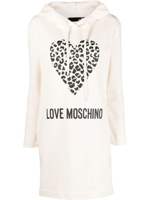 Love Moschino logo-print hooded dress
