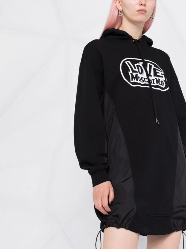 Love Moschino logo print hooded sweater dress - Image 2