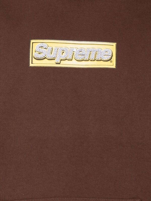 Supreme  Bling Box Logo drawstring hoodie - Image 2