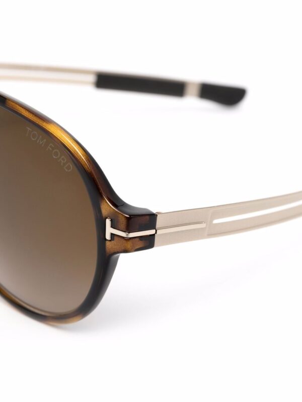 TOM FORD Eyewear tortoiseshell pilot-frame sunglasses - Image 3