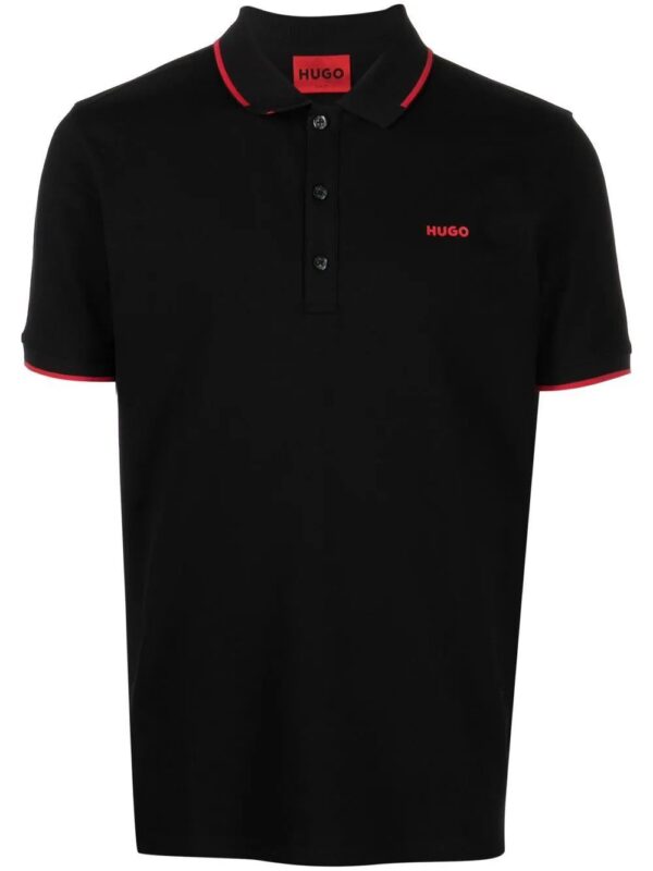 HUGO  logo-print polo shirt