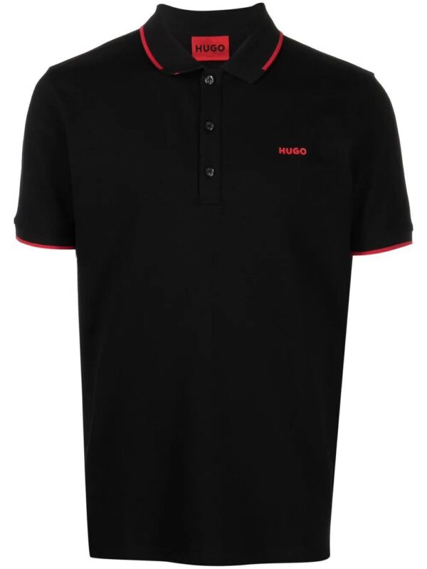 HUGO  logo-print polo shirt