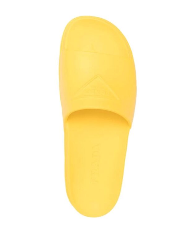 Prada  embossed-logo ridged-sole slides - Image 4