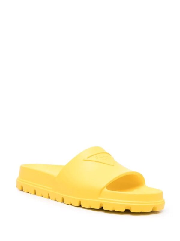 Prada  embossed-logo ridged-sole slides - Image 2
