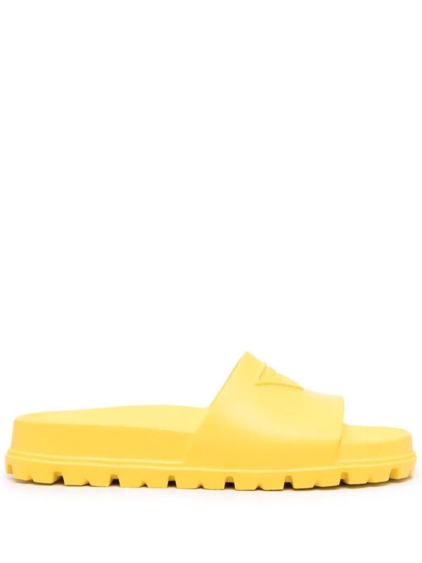 Prada  embossed-logo ridged-sole slides