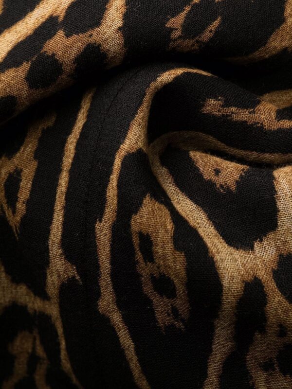 Saint Laurent cut-out leopard-print midi dress - Image 8
