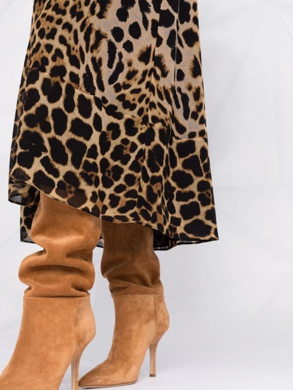Saint Laurent cut-out leopard-print midi dress - Image 3