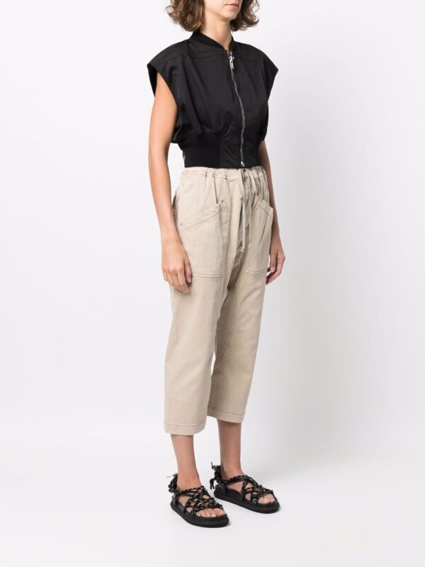Rick Owens DRKSHDW  sleeveless cropped bomber jacket - Image 3