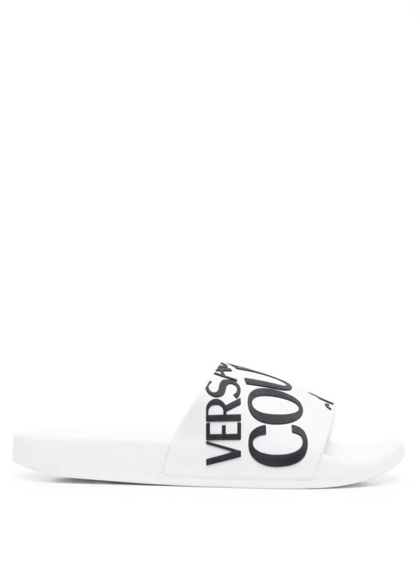 Versace Jeans Couture  diagonal logo flat slides