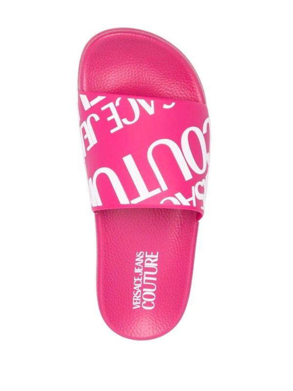 Versace Jeans Couture  logo flat slides - Image 4