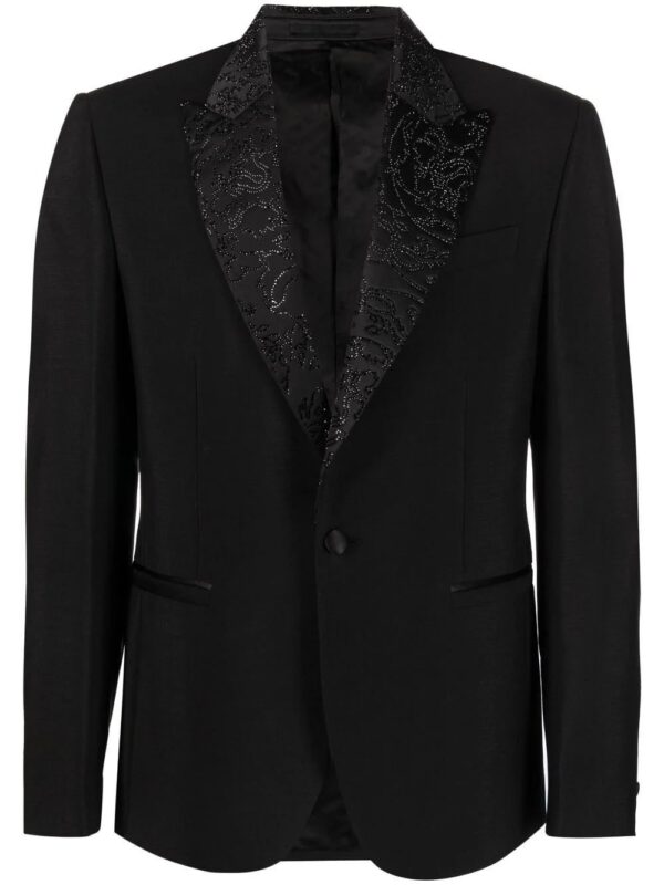 Versace  Barocco Silhouette rhinestone-embellished blazer