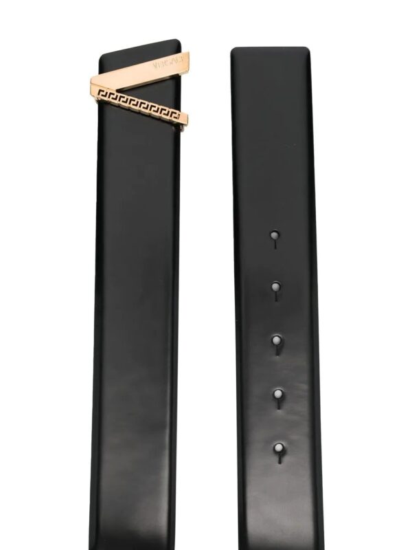 Versace logo-buckle leather belt - Image 2