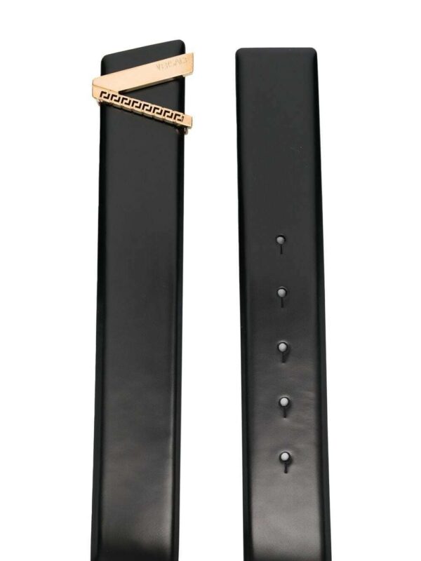 Versace logo-buckle leather belt - Image 2