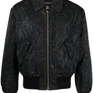 Versace  rhinestone-baroque bomber jacket