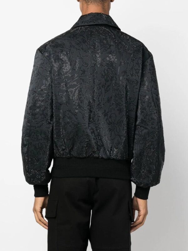 Versace  rhinestone-baroque bomber jacket - Image 4