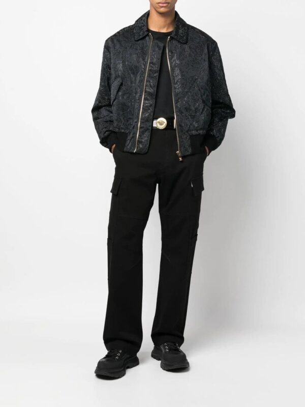 Versace  rhinestone-baroque bomber jacket - Image 2