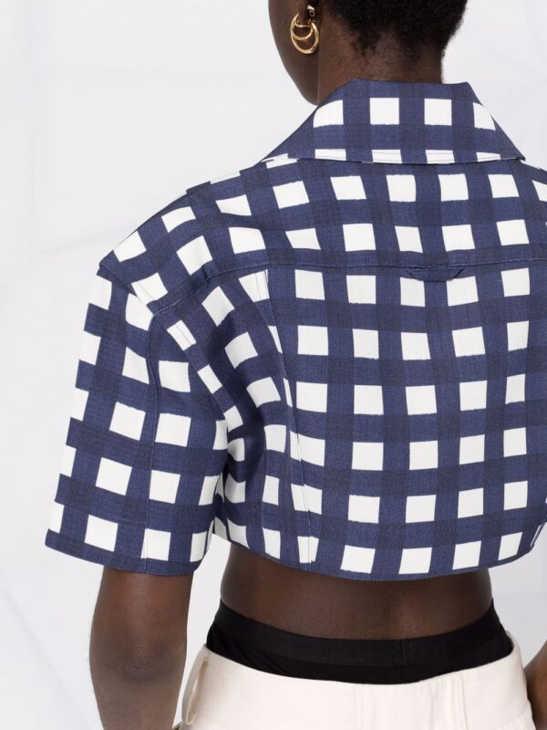 Jacquemus  check-pattern cropped shirt - Image 3