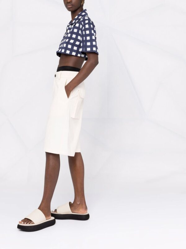 Jacquemus  check-pattern cropped shirt - Image 4