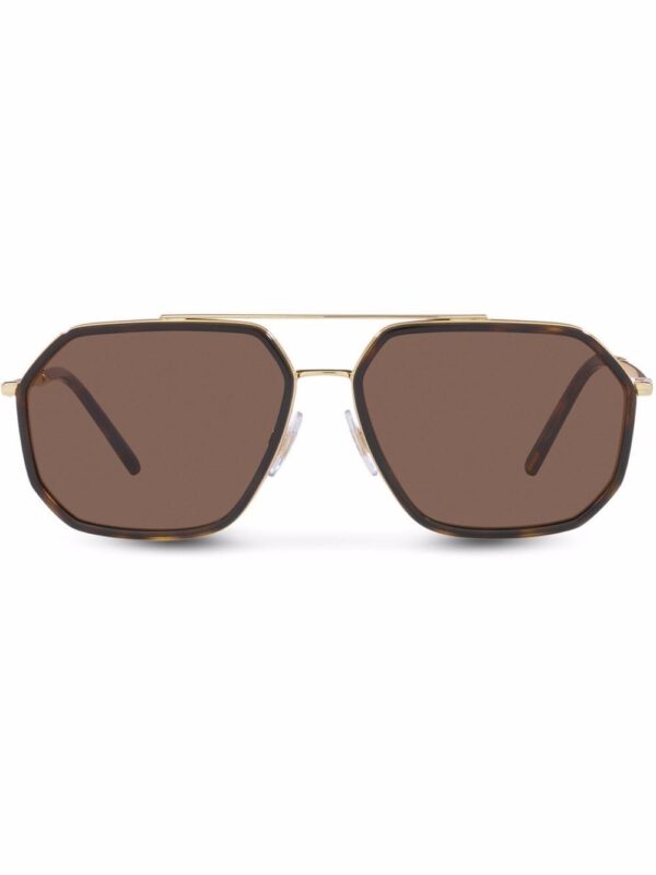 Dolce & Gabbana Eyewear double-bridge pilot-frame sunglasses