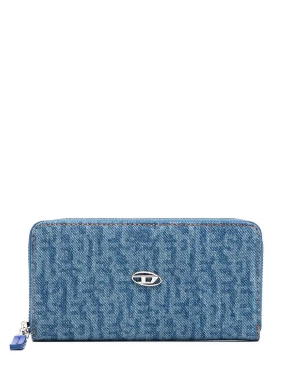 Diesel  logo-print denim wallet