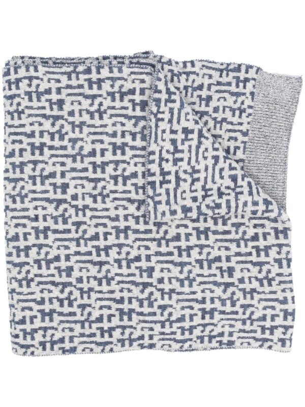 Diesel  intarsia-knit logo scarf