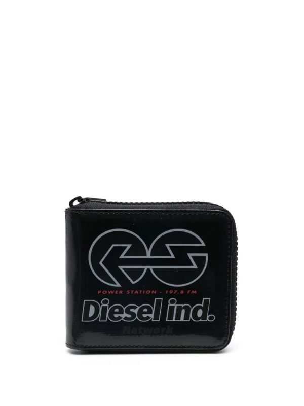 Diesel  graphic-print high-shine wallet