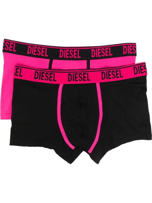 Diesel  two-pack logo-waist boxer briefs