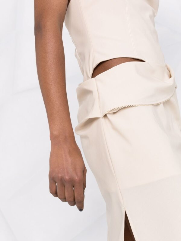 Jacquemus  asymmetric halterneck dress - Image 3