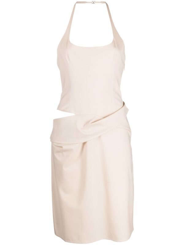 Jacquemus  asymmetric halterneck dress