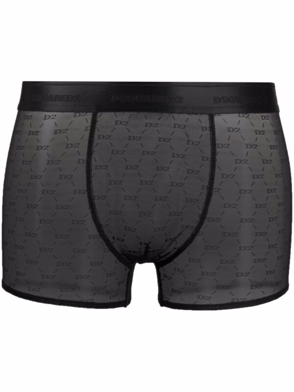 Dsquared2  logo-embroidered tulle-mesh boxers
