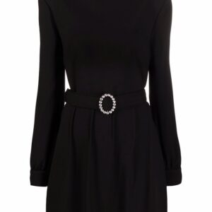 Saint Laurent belted open-back dress