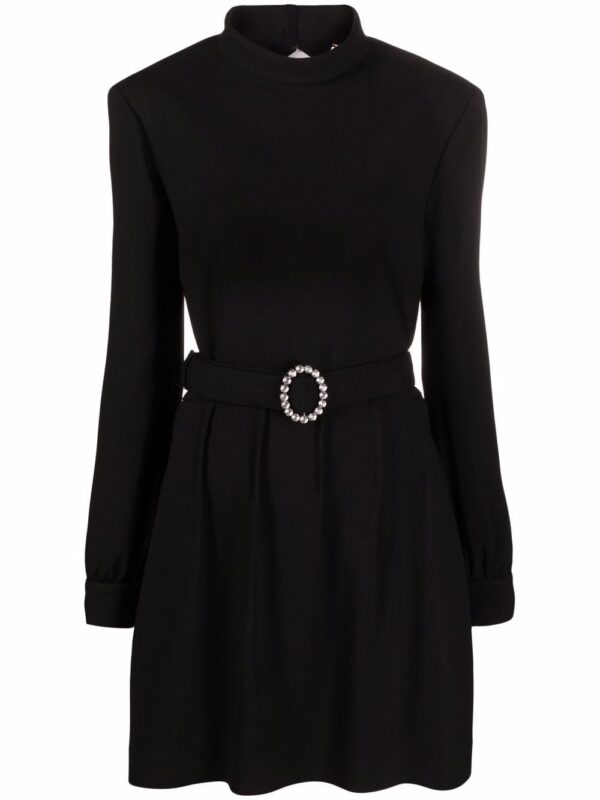 Saint Laurent belted open-back dress