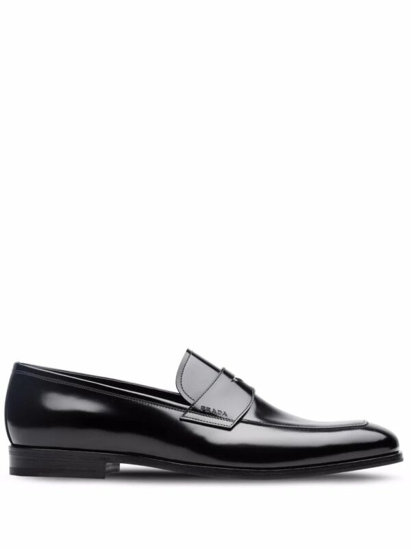 Prada  brushed-leather loafers