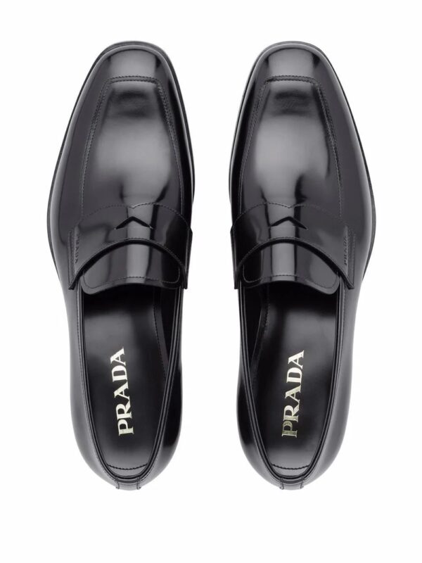 Prada  brushed-leather loafers - Image 4