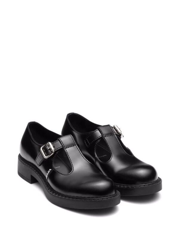Prada  brushed-leather Mary Jane shoes - Image 2