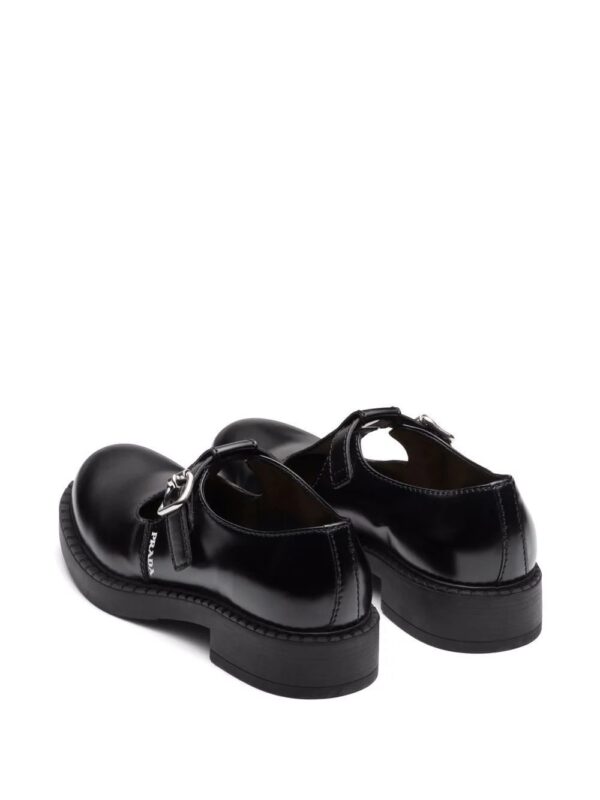 Prada  brushed-leather Mary Jane shoes - Image 3