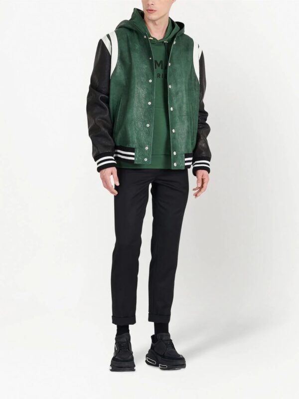 Balmain  logo-print drawstring hoodie - Image 2