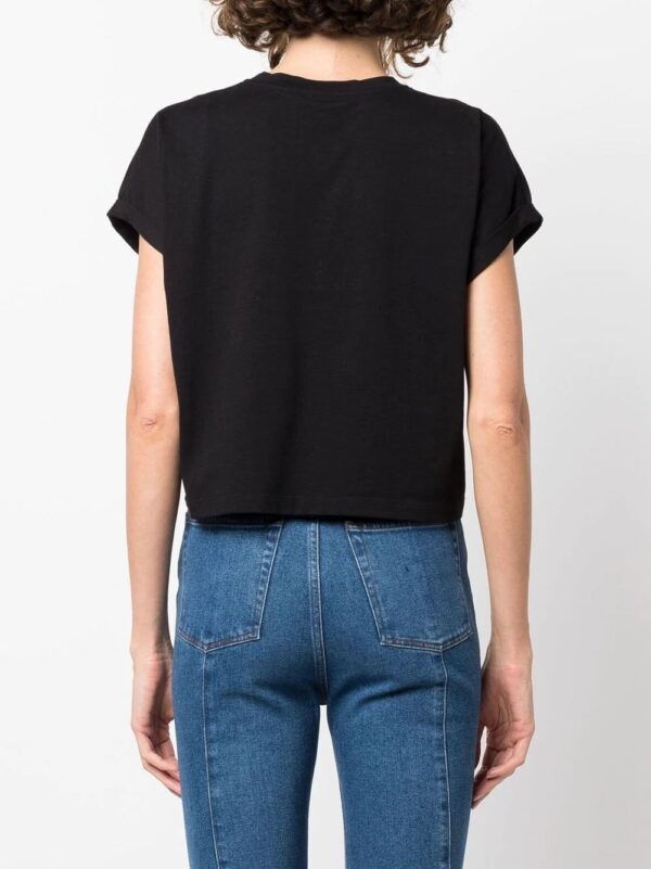 Balmain  sequin logo round neck T-shirt - Image 4