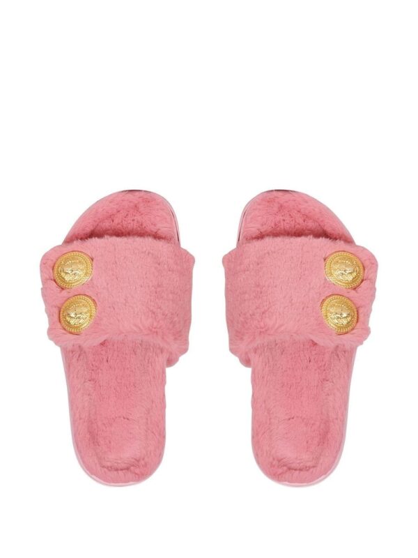 Balmain  faux-fur slides - Image 4