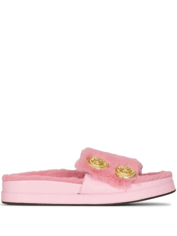 Balmain  faux-fur slides