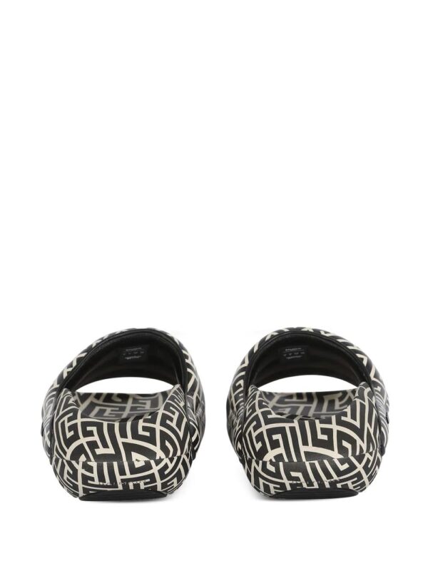 Balmain  B-IT monogram-print slides - Image 3