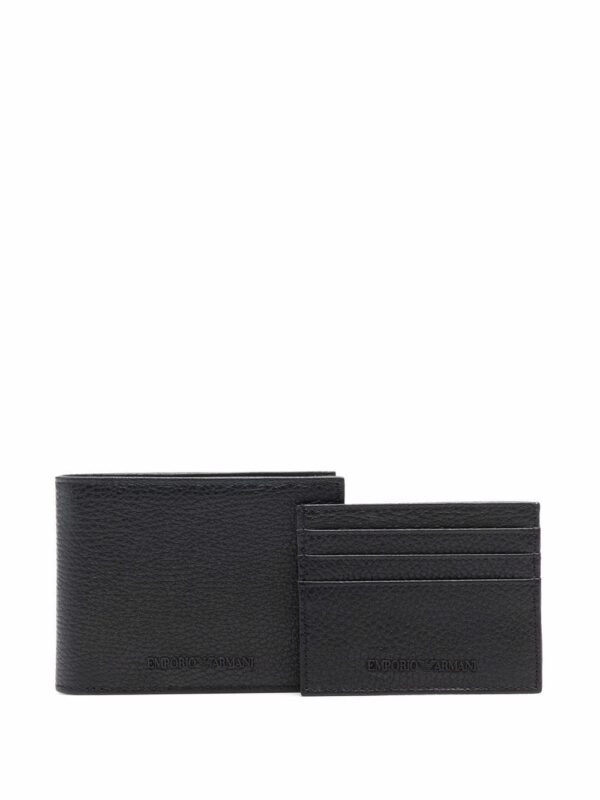 Emporio Armani  logo-embossed leather wallet