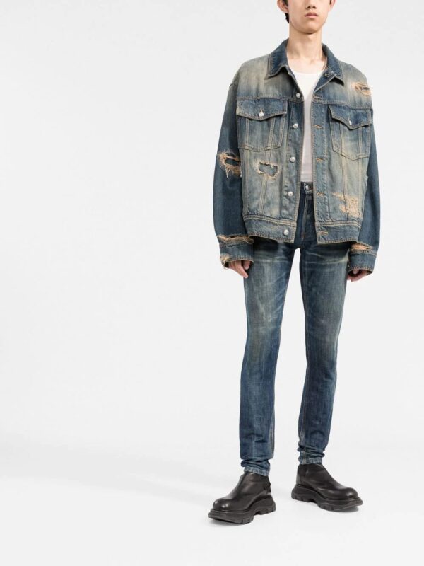 Balmain  distressed denim jacket - Image 2