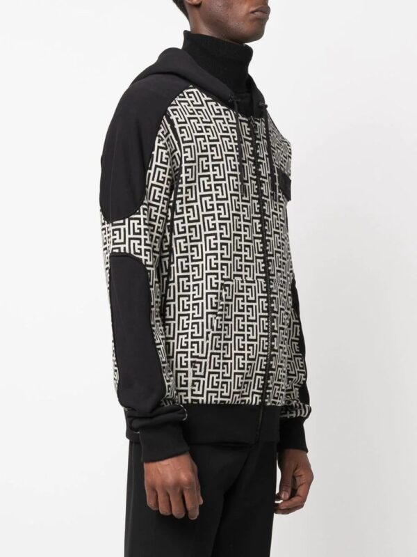 Balmain  monogram-logo hoodie - Image 3