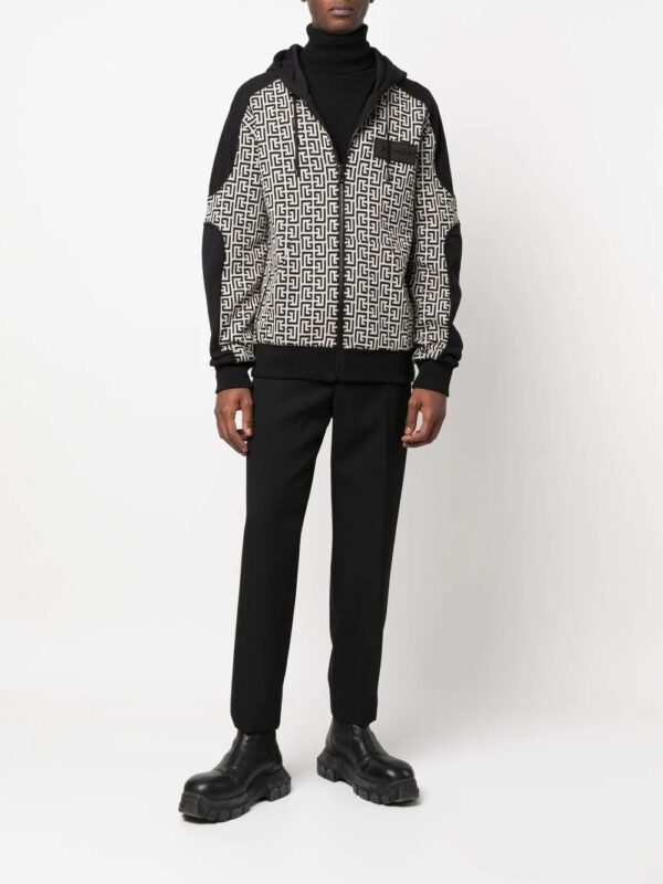 Balmain  monogram-logo hoodie - Image 2