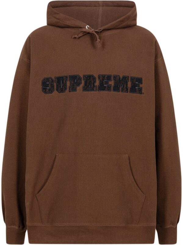 Supreme  lace-detail logo hoodie