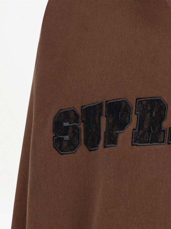 Supreme  lace-detail logo hoodie - Image 2