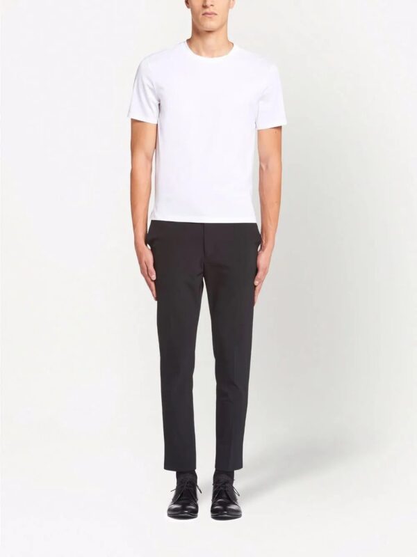 Prada  logo-embroidered cotton T-shirt - Image 2