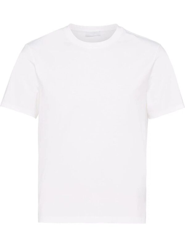 Prada  logo-embroidered crew-neck T-shirt